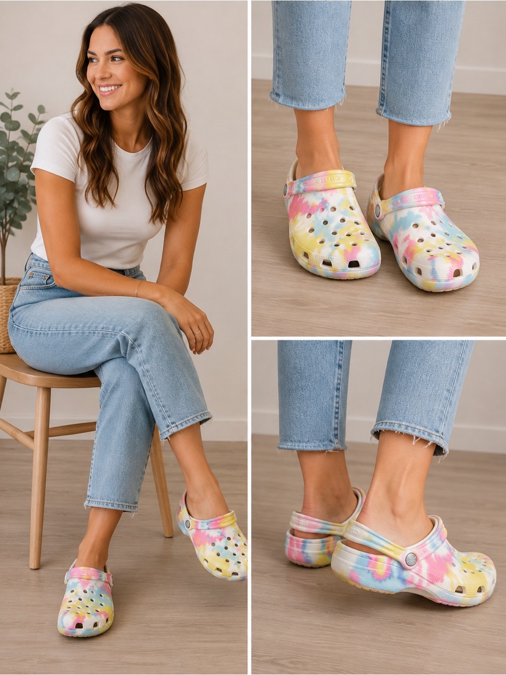 Crocs Classic Tie-Dye Clogs – Women’s Size 7